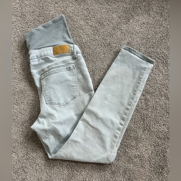 H&M Mama Ankle Light Blue Jeans | Sz M - Picture 5 of 7